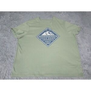 Eddie Bauer Shirt Mens 2XL Green Originals‎ Since 1920 Mountain Graphic Tee